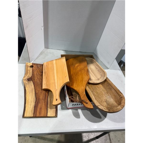 Wood, cutting boards and charcuterie boards