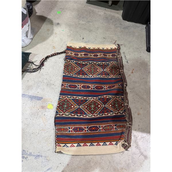 antique Turkish Kilim saddlebag or storage sack