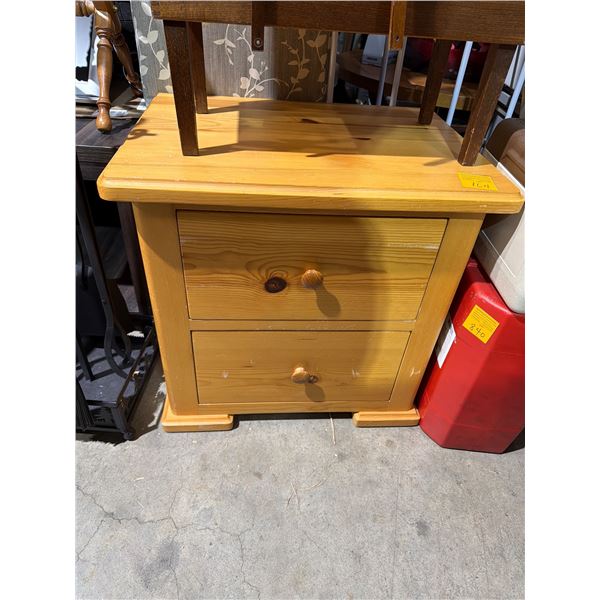 Nightstand measures 24" x 17 1/2" x 23" tall