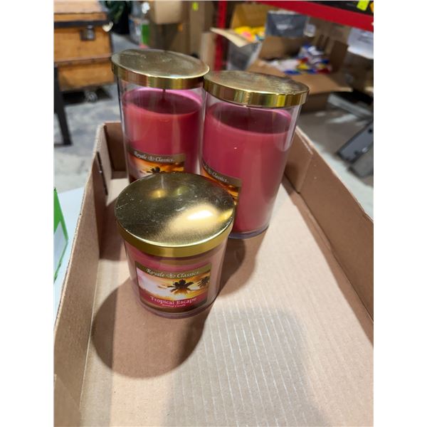Tropical escape candles