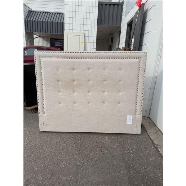 Queen Headboard with metal rails