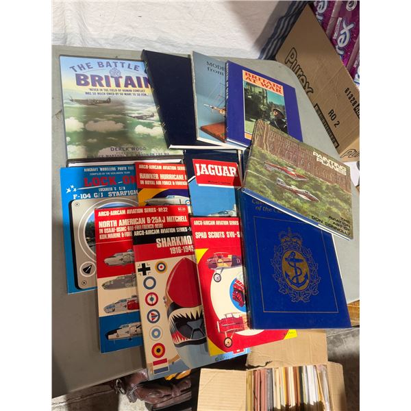 Assorted aviation books and war books