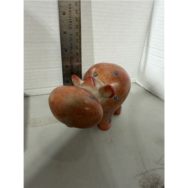 Carved hippo stone from Kenya