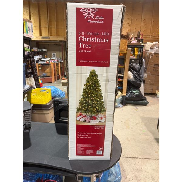 6 foot pre-lit Christmas tree