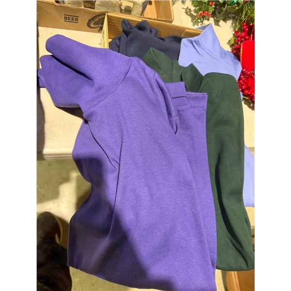 Ladies L. L. BEAN median turtlenecks.