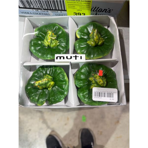 Floating frog on Lily candles