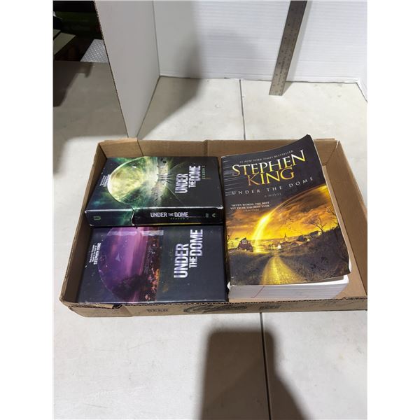 Stephen King book in under the Dom DVDs