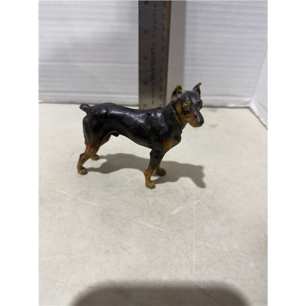 Vintage solid brass, Doberman Fire