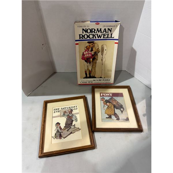 Norman Rockwell, wall decor, and puzzle