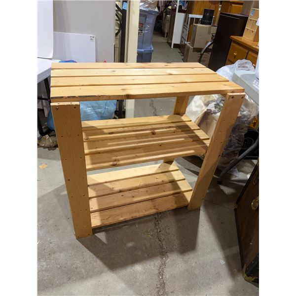 Shelf measures 30" x 17 1/2" x 31" tall