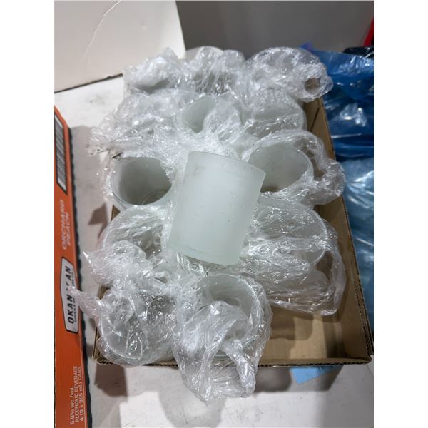 Smaller frosted candle jars