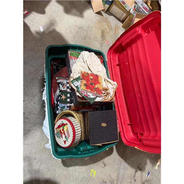 Christmas decor with Bin