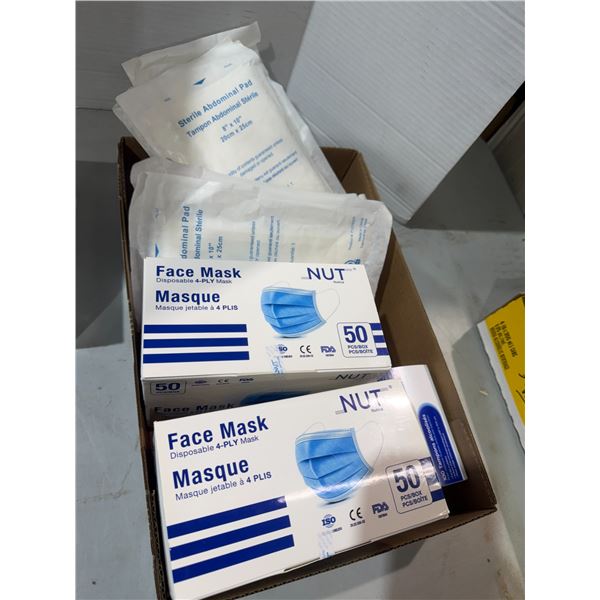 Disposable face, masks and sterile abdominal pads