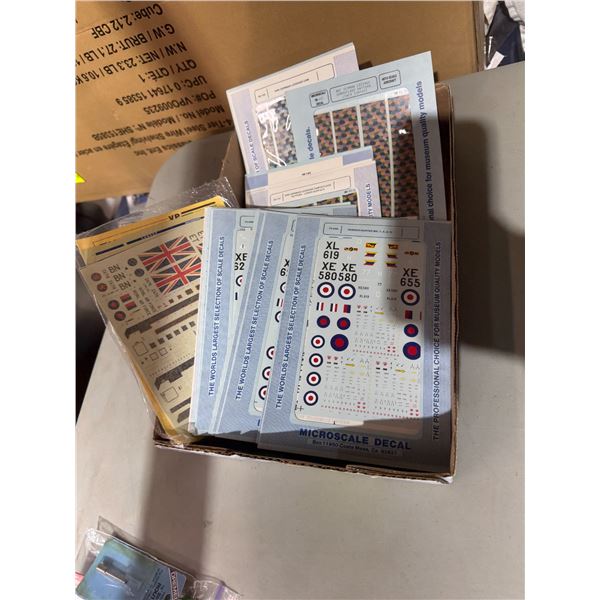 Assorted modeling decals