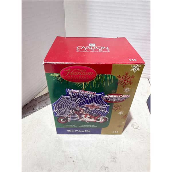 Carlton cards, black widow Bike ornament