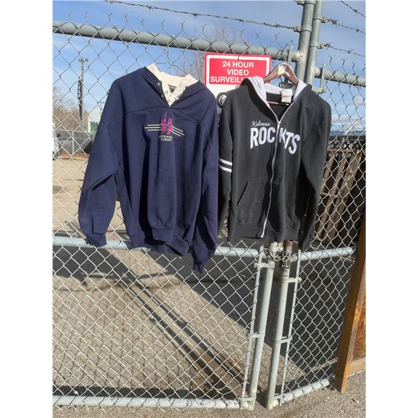 Large, extra large zip up and sweatshirt