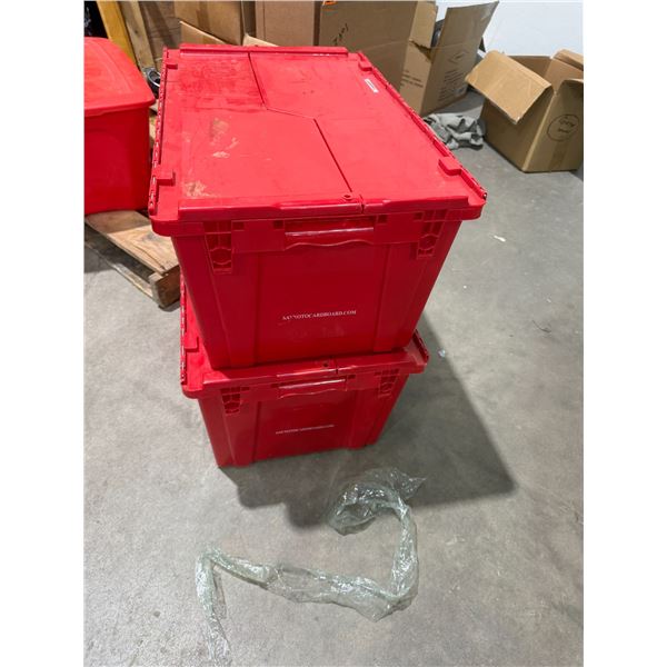 2 red bins