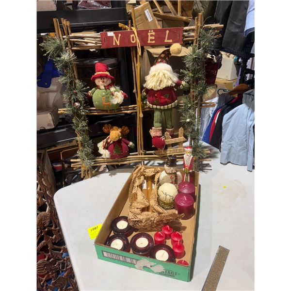 Candles and Christmas decor