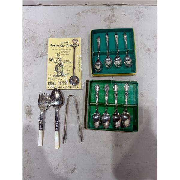 Teaspoons and serving utensils