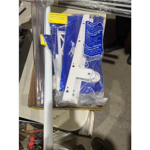 Center shelf and Rod supports and other