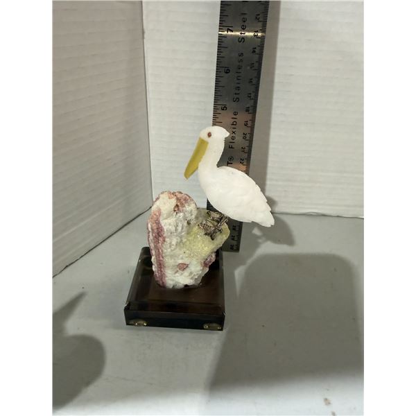 Pink turmoile , and quartz figurine