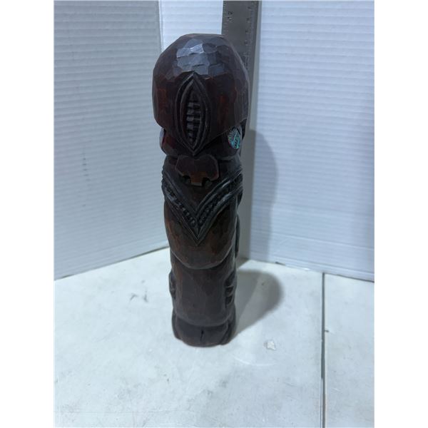 Hand carved tiki with Avalon eyes