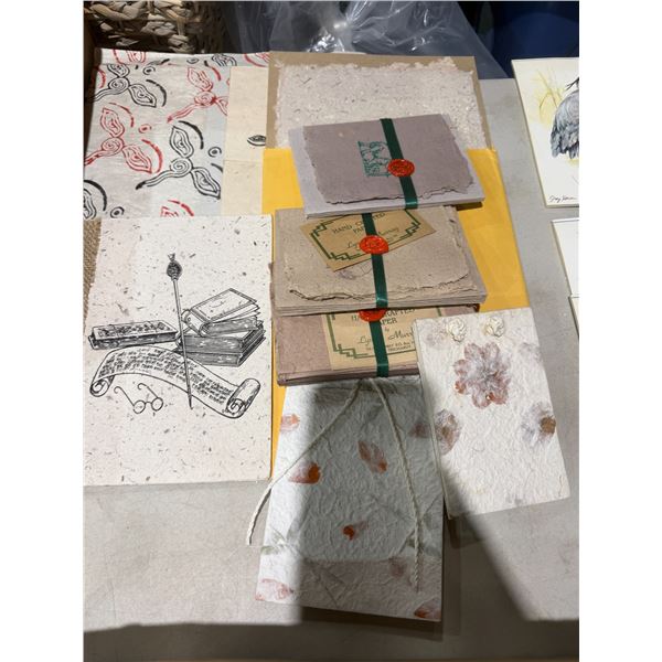 Handcrafted paper items