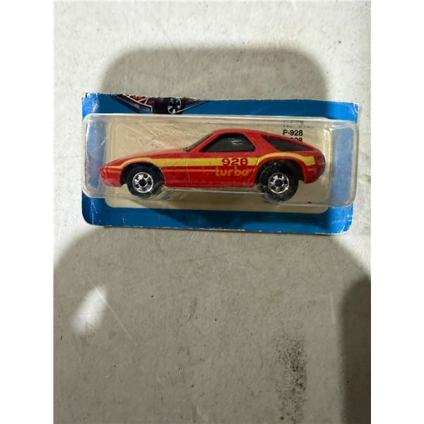 1982 Hot Wheels P-928 Porsche 928 Turbo die-cast car in red.