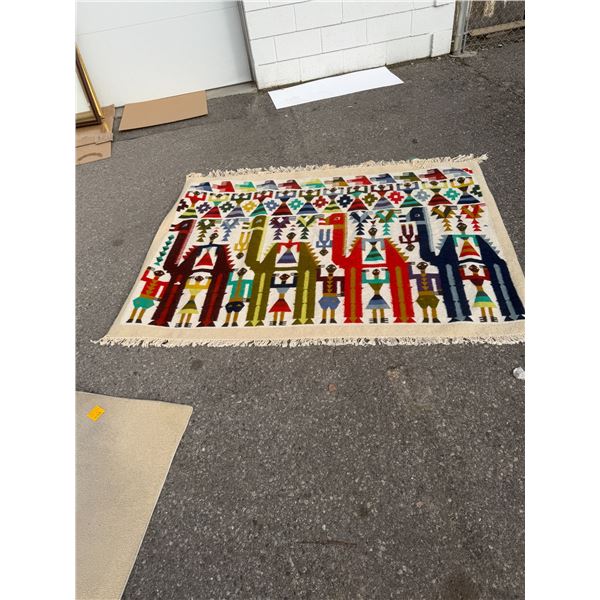 Area carpet measures 78" x 55"