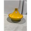 Image 1 : handmade yellow ceramic tagine pot