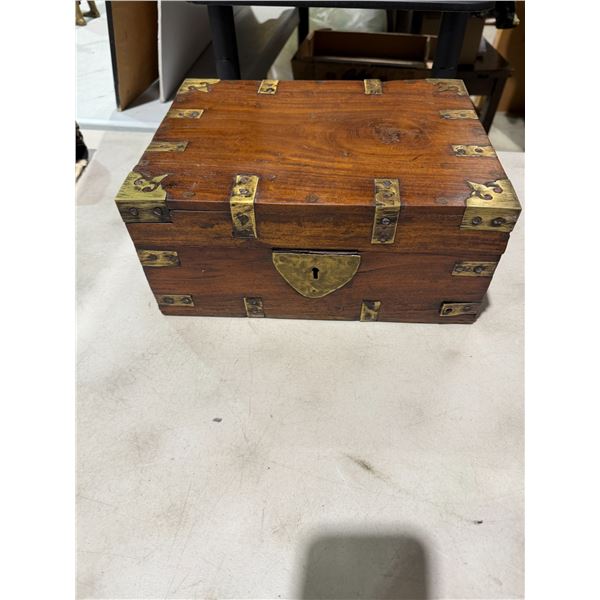 Antique wood and brass box