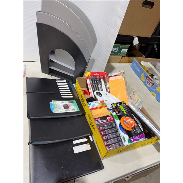 Assorted office supplies