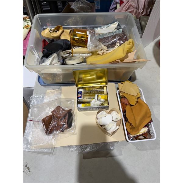 Crafting items, leather bits, and other