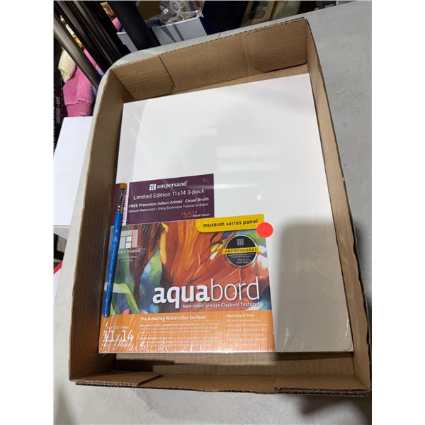 11 x 14 flat quarter 8 inch panel watercolor surface