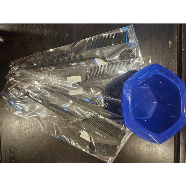 Hair color mixing bowl & brushes