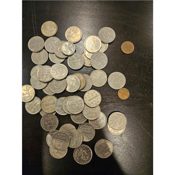 Assorted coins