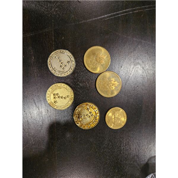 Assorted Canadian coins and tokens