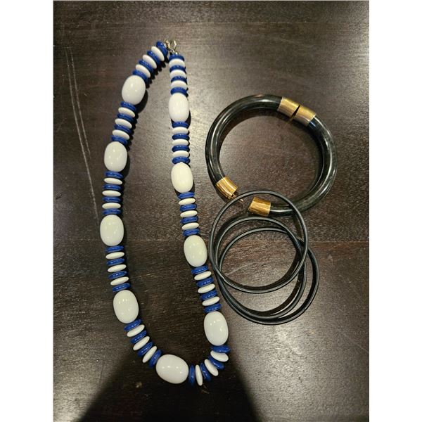 necklace and bracelets