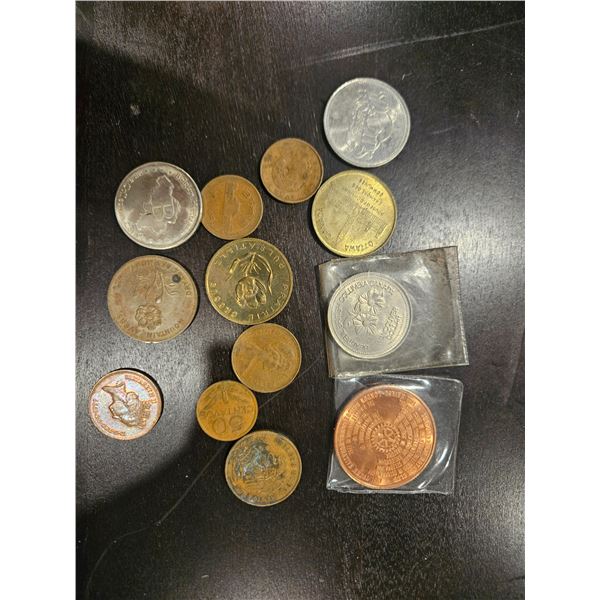 Assorted coins