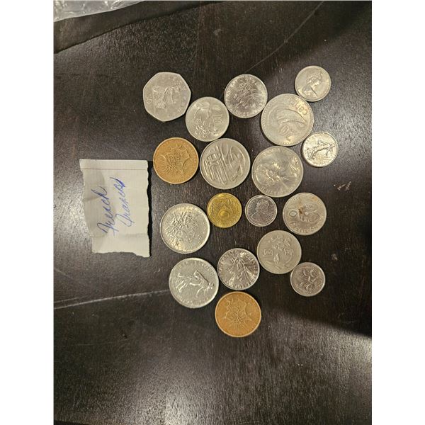Assorted french coins