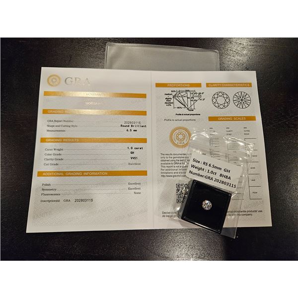 1.0ct Moissanite