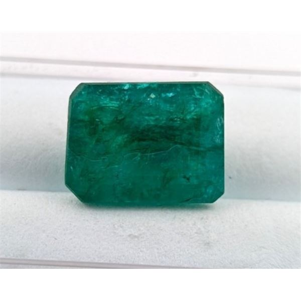 6.62 ct Certified Brazilian Emerald gemstone ($9,930 Appraisal)