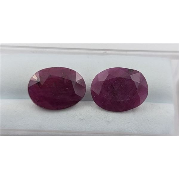 8.32 ct Certified Untreated Ruby gemstone Pair ($7,000 Appraisal)