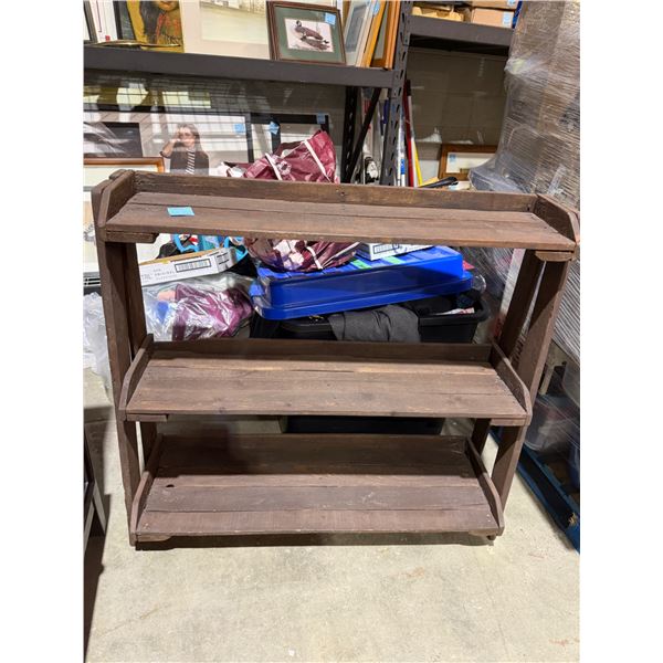 Rustic shelf measures by 38 1/2 inches tall
