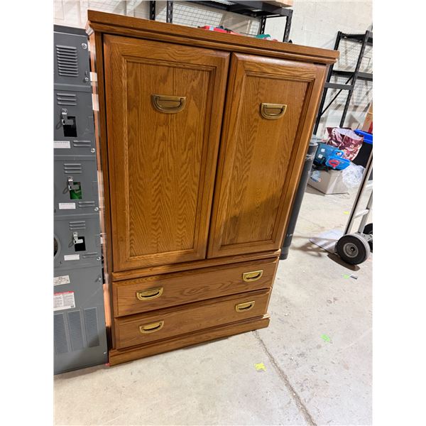 Cabinet measures 34 3/4" x 20.5" x 56 3/4" tall