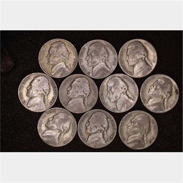 10-1945-S 35% SILVER JEFFERSON WAR NICKELS