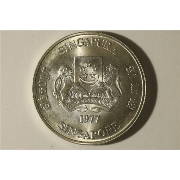 .4999 OZ. ASW 1977 SINGAPORE $10 UNC