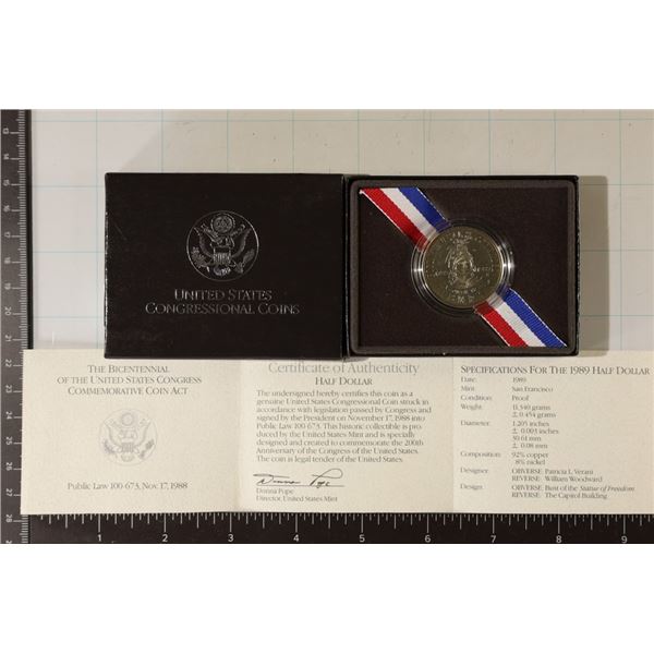 1989-S PROOF BICENTENNIAL OF CONGRESS US HALF