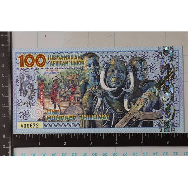 2019 SUB SAHARA AFRICAN UNION 100 SHILLINGS