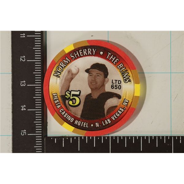 FIESTA CASINO HOTEL $5 CASINO CHIP "ROYAL FLUSH